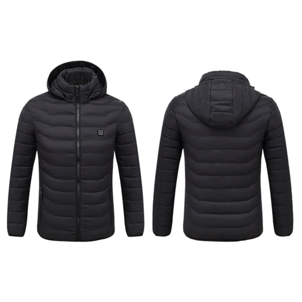 

Electric Heated Jackets Vest 2 Areas Cotton Outdoor Coat USB Electric Heating Hooded Winter Thermal Warmer Jackets Winter