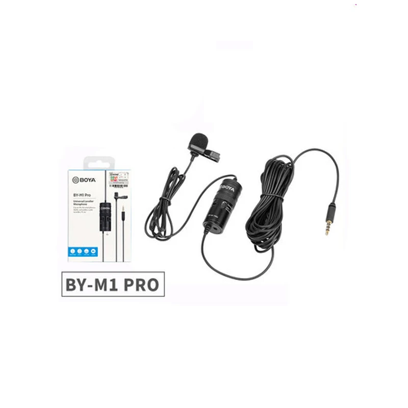 

BOYA BY-M1DM BY-M1 Microphone with Cable Dual-Head Lavalier Lapel Clip-on for Canon Nikon DSLR Camcorders Smart phone Recording