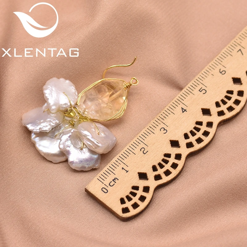 XlentAg оригинальные серьги в стиле бохо с натуральным пресноводным барочным