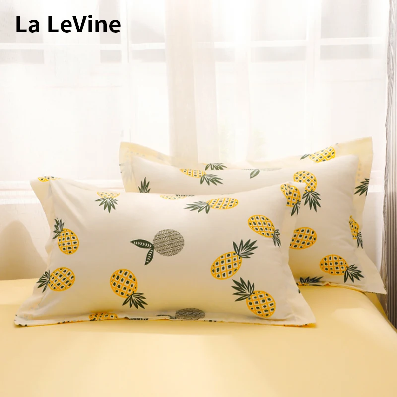 

LA LEVINE Pillow Cases Home Decor Cotton Cartoon Plaid Anime Printed Eco-Friendly Skin-Friendly Bedroom Multicolor Pillow 1 Set