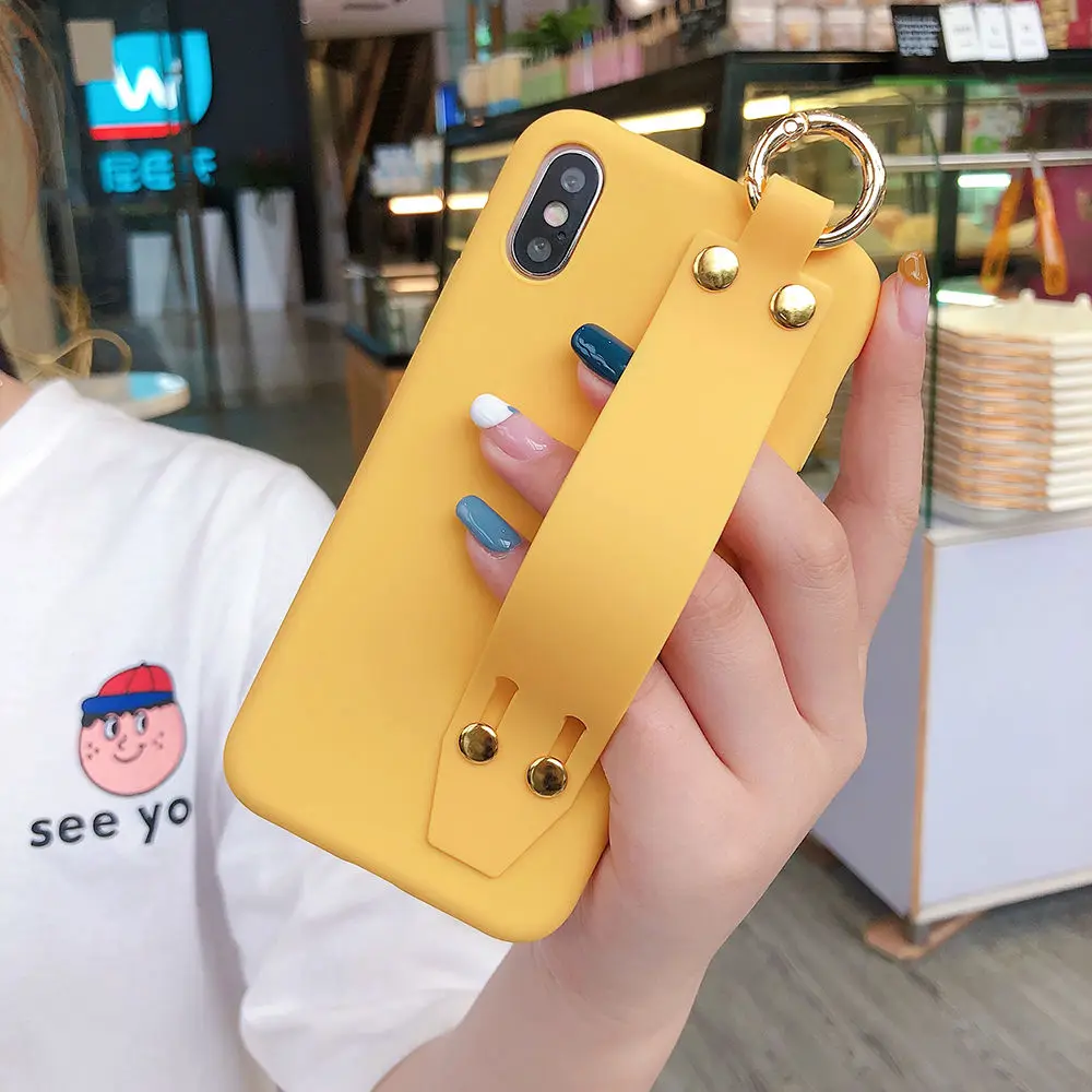 Для iPhone 11 Pro Max X XR XS конфеты устойчивый к коррозии ПУ кожаный ремешок держатель