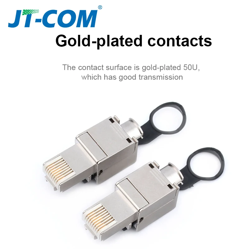 Разъем 8P8C RJ45 из цинкового сплава без инструментов экранированный совместим с