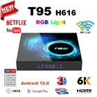 Приставка Смарт-ТВ T95 на ОС Android 10,0, 6k, 2,4 ГГц и 5g, Wi-Fi, Bluetooth 4,0, 4g, 16g, 32 ГБ, 64 ГБ, 4k, четырехъядерный, Google, медиаплеер, поддержка IP Tv