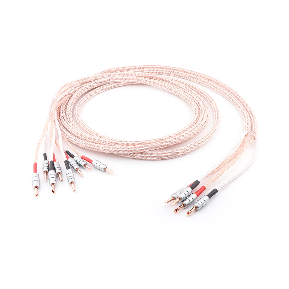 Yter Hi End KB 12TC OCC динамик провод fi кабель для колонок CMC BFA 2 штекер банана в 4 гнезда