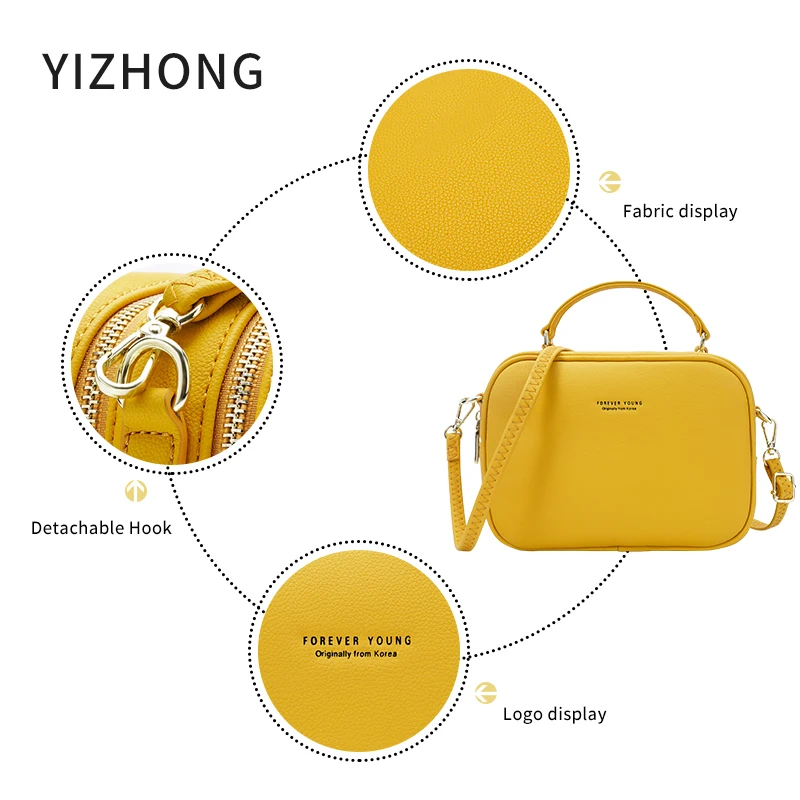 Простые роскошные сумки и кошельки YIZHONG женские брендовый дизайн модная кожаная