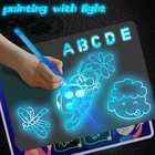 A4 A5 Волшебная светодиодная светящаяся доска для рисования с флуоресцентной ручкой фотографический планшет неограниченное использование картины для детей