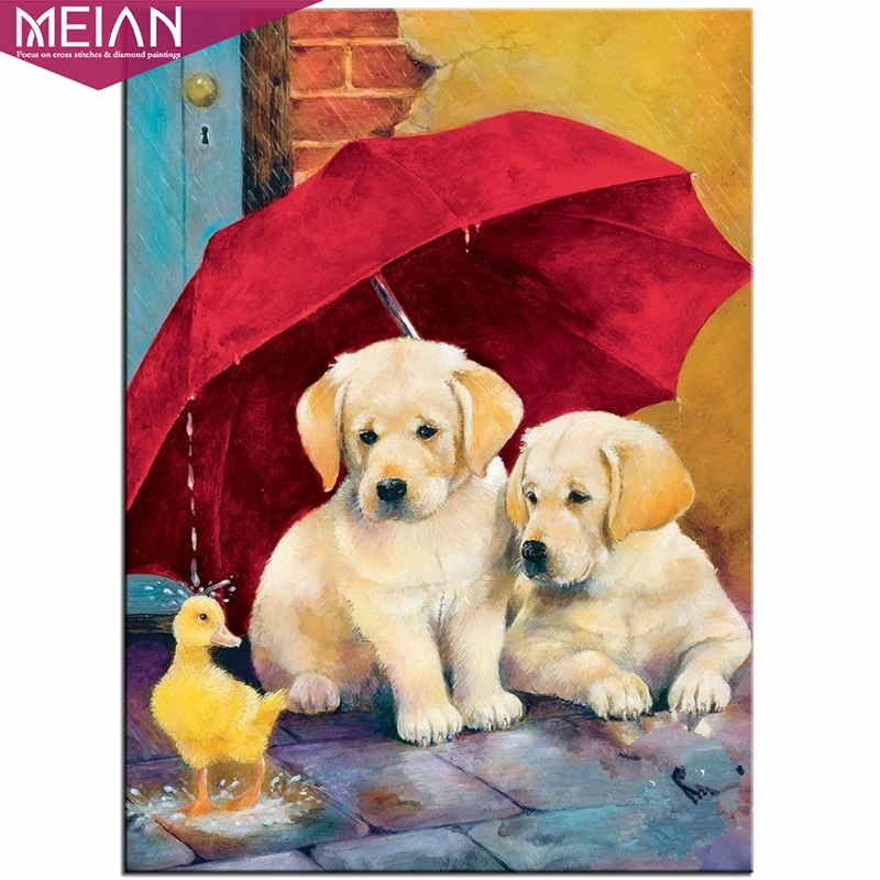 5D алмазная живопись с собаками набор для алмазной мозаики кристальная круглая
