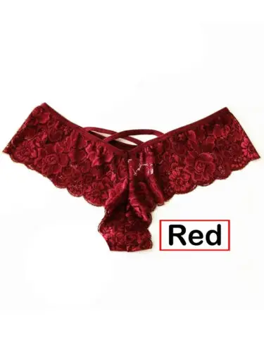 

Women's Sexy Panties Floral Lace Stretched High Waist Panty Triangle Solid Sexy Thongs Underwear Cozy Trimmed Lingerie Briefs