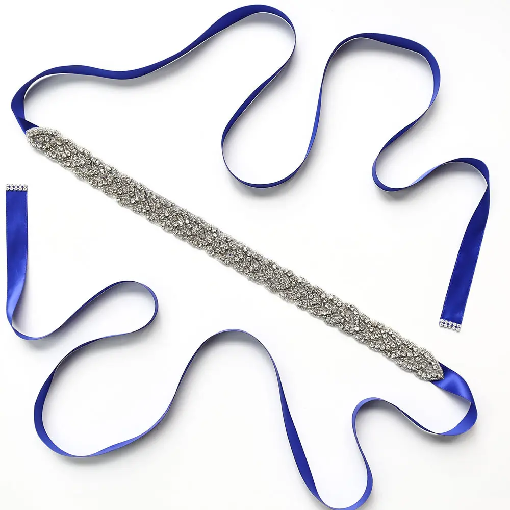 Свадебный пояс с кристаллами свадебный для выпускного вечера подружки