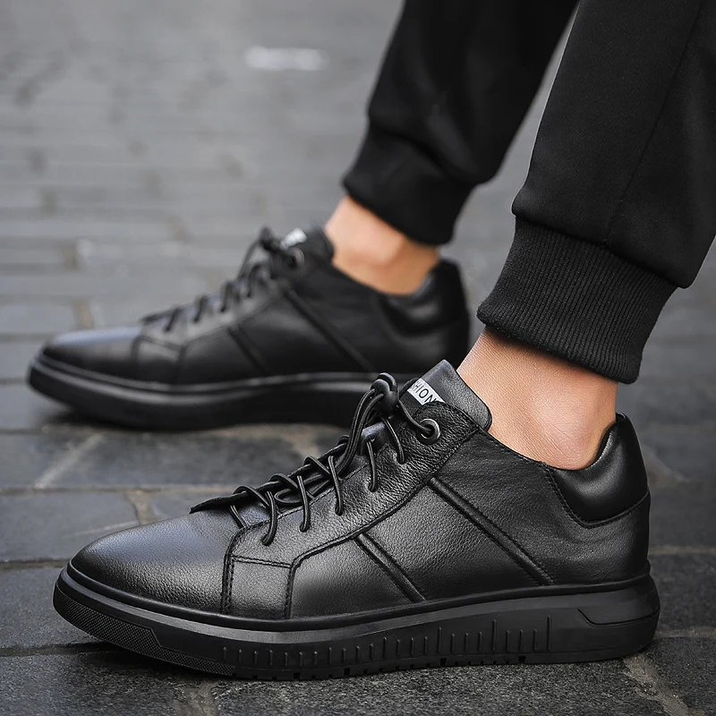 

Мужские Кожаные Деловые повседневные туфли для мужчин, уличные дышащие кроссовки, мужские Модные лоферы, обувь для ходьбы, Tenis Feminino *