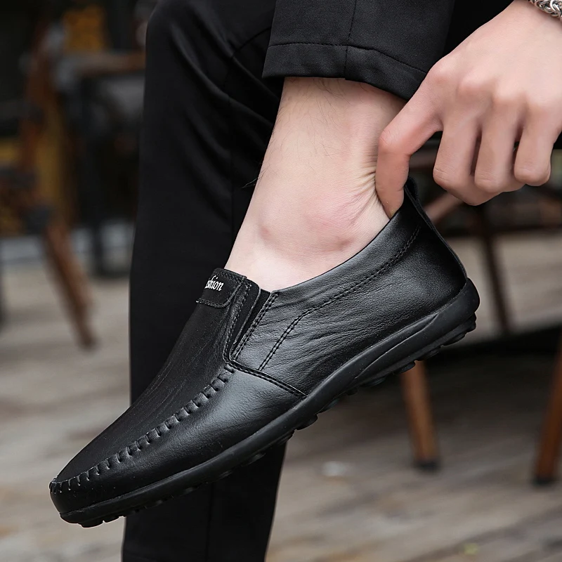 Мужские кроссовки Лоферы Кроссовки из натуральной кожи Удобная дышащая мужская