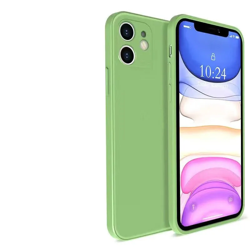 

Ultra Thin Liquid Silicone Case for iPhone11 11pro Max X Xs Max 7 8plus Candy Color Soft Matte Shockproof Mobile Phone Shell