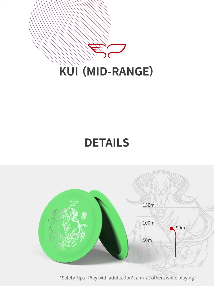 YIKUN диски PDGA одобренный диск Гольф диск среднего диапазона KUI