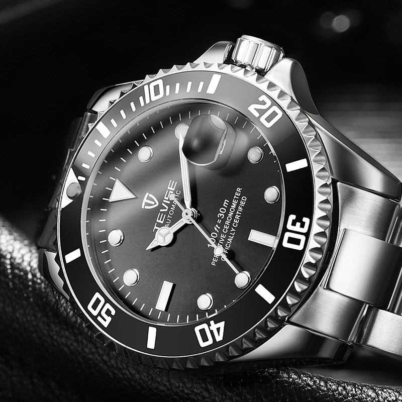 Tevise 2020 Big Diver механические часы автоматические мужские водонепроницаемые