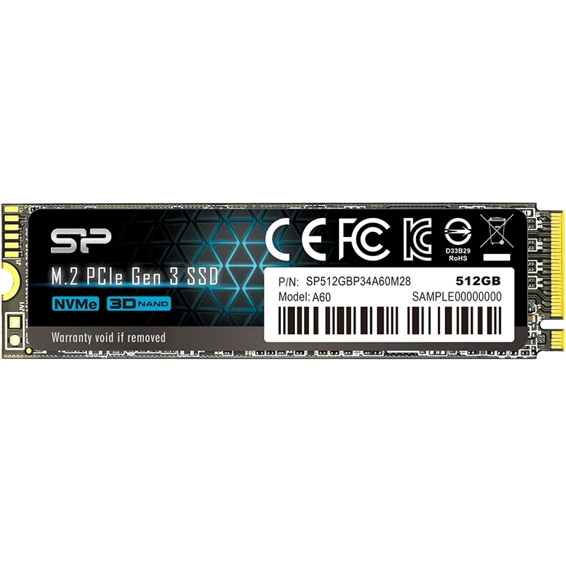Твердотельный накопитель Silicon Power A60 SP512GBP34A60M28 SSD M.2 512GB PCI-Ex4 | Компьютеры и офис
