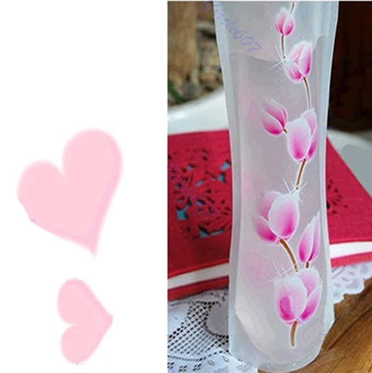 

New 27.4 X 11.7cm Unbreakable Foldable Reusable Plastic Flower Vase Random Color