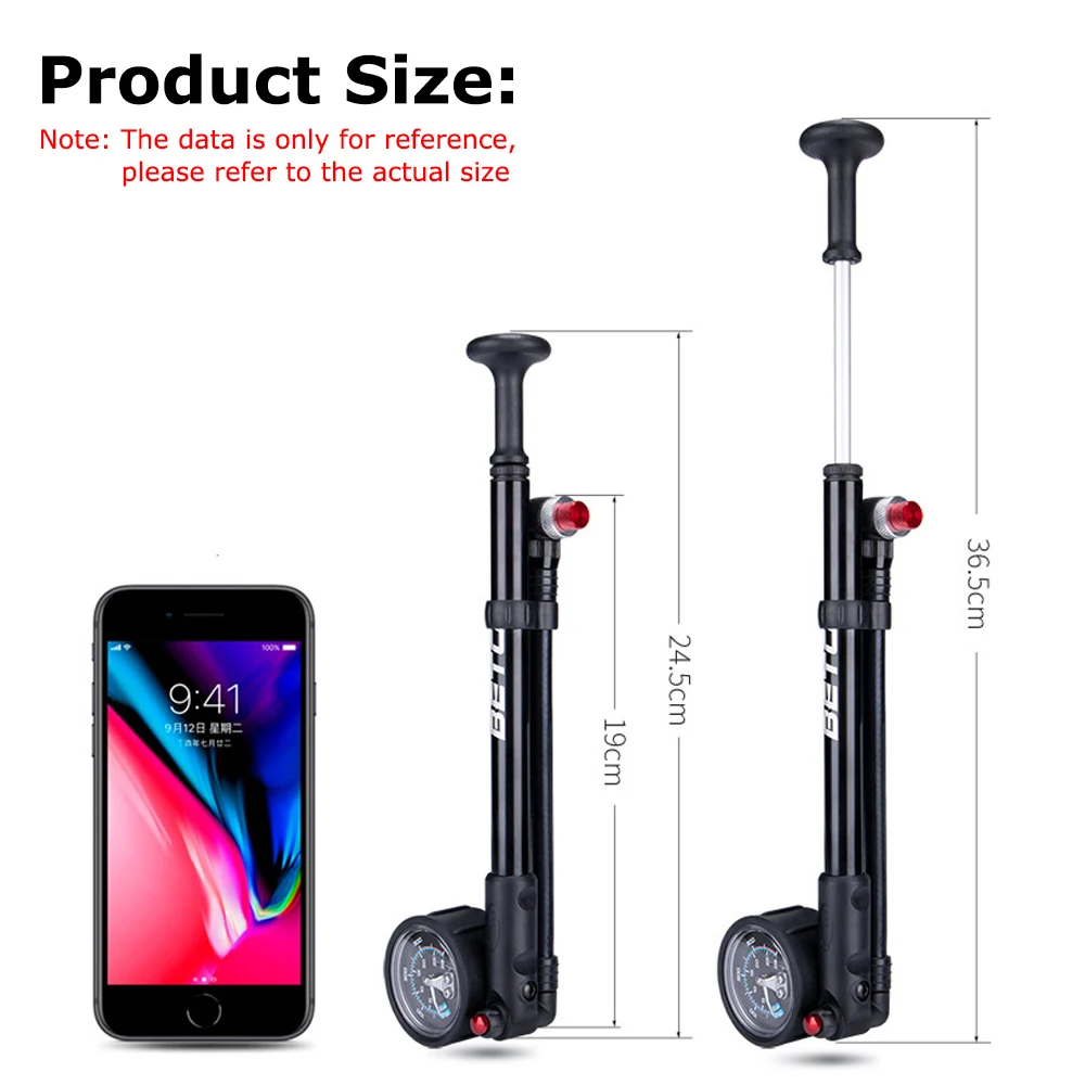 Насос велосипедный насос высокого давления воздушный для шин psi с рычагом и