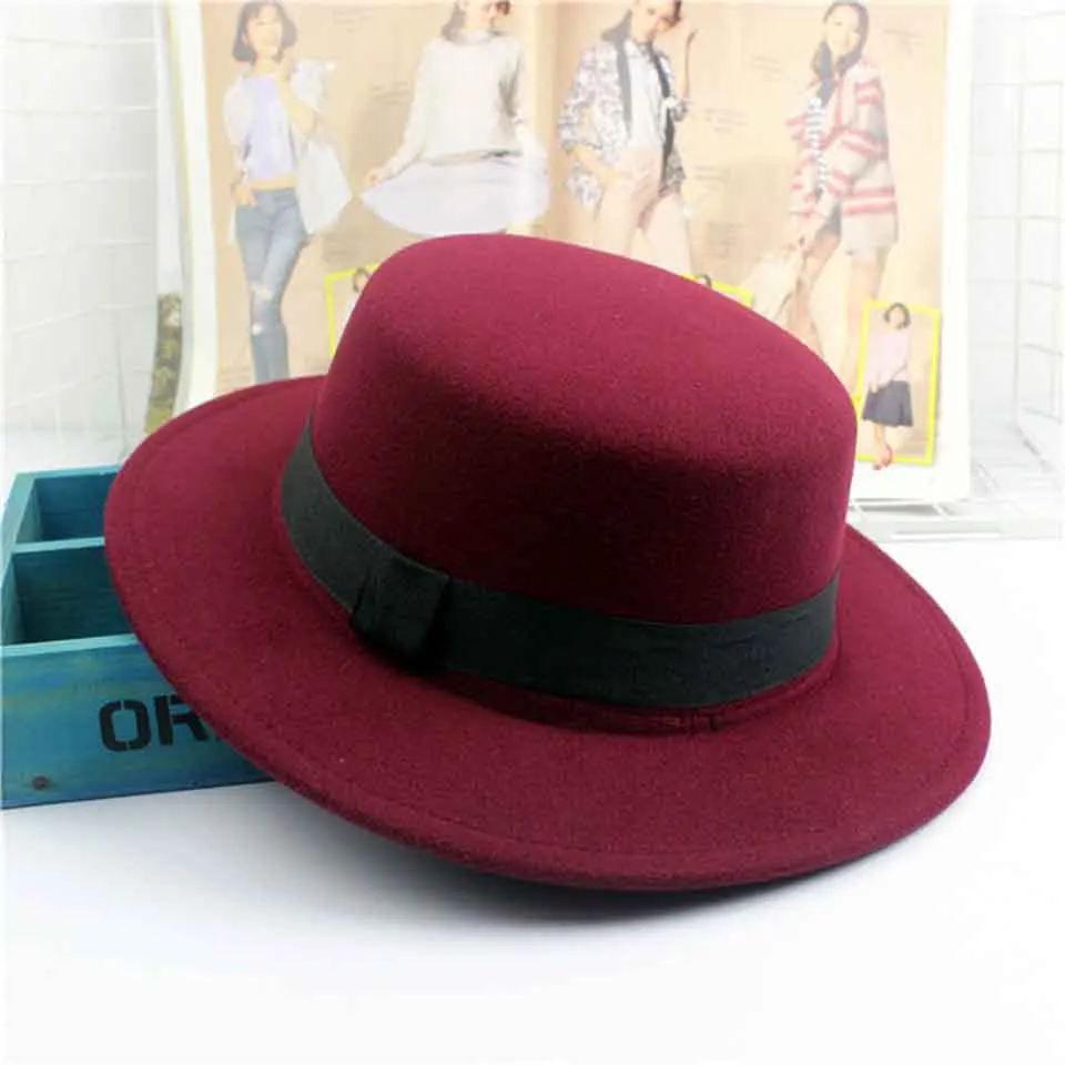 Детская фетровая шляпа из искусственной шерсти с черной лентой | Аксессуары для