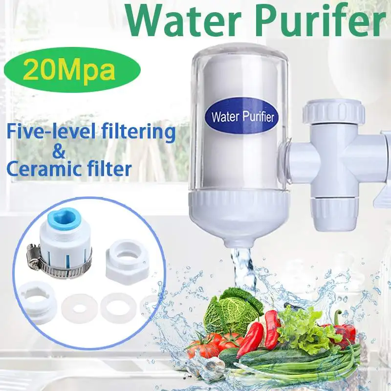 

Household Tap Water Purifier Kitchen Faucet Washable Ceramic Percolator Mini Water Filter Bacteria Removal Replacement Filter