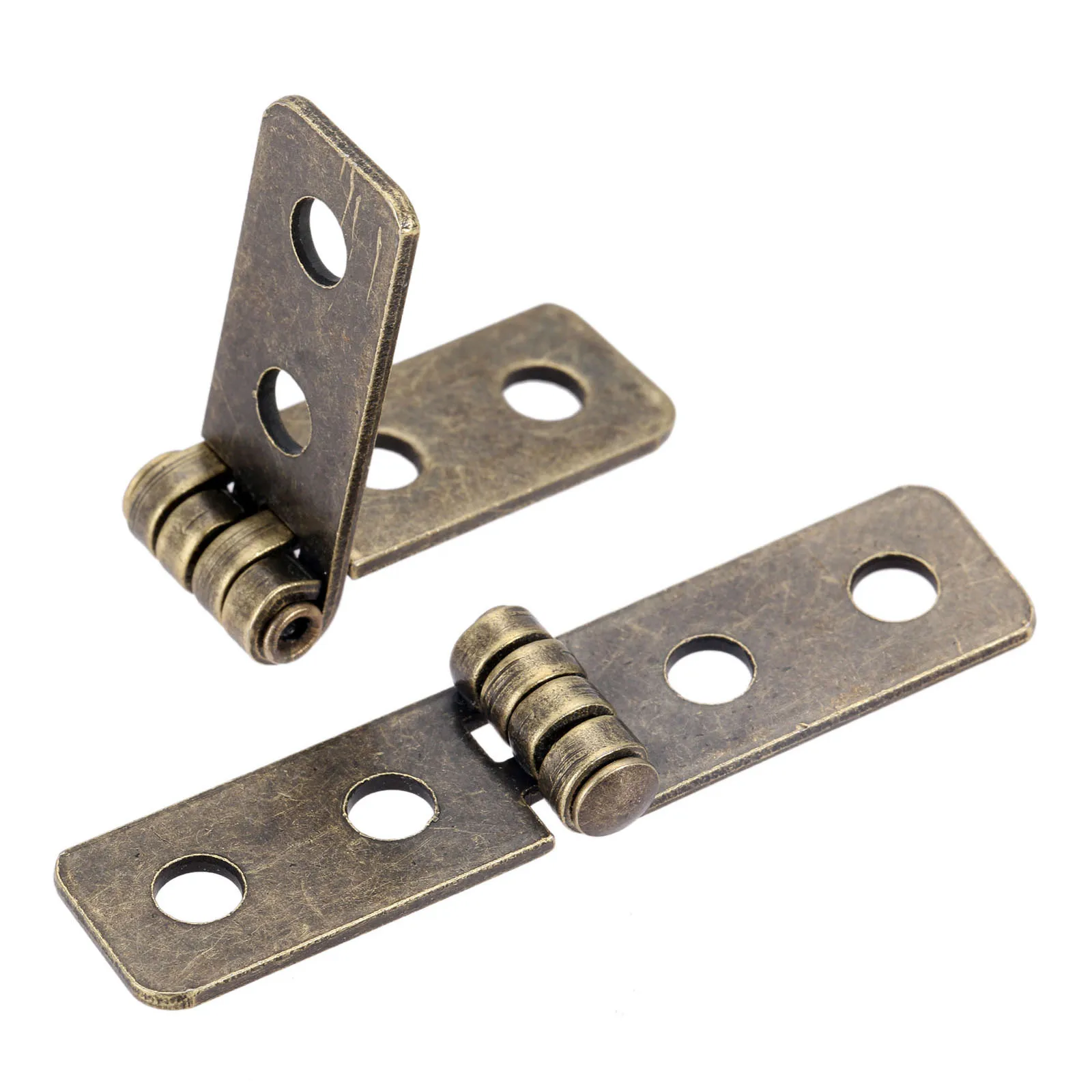 2 шт. петель для шкафа, чемодана, украшения и мебели из цинкового сплава с прямоугольным корпусом и 4 отверстиями 58*13 мм для декорации и крепления на деревянных ящиках.