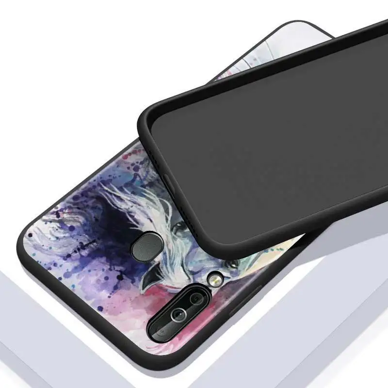 

Oil Painting Cute Horse for Huawei P10 P20 Pro P30 P40 Y5 Y6 Y7 Y9 2019 Nova 7i 5T 5i 5 4e 4 3i 3e 3 Bright Black Phone Case