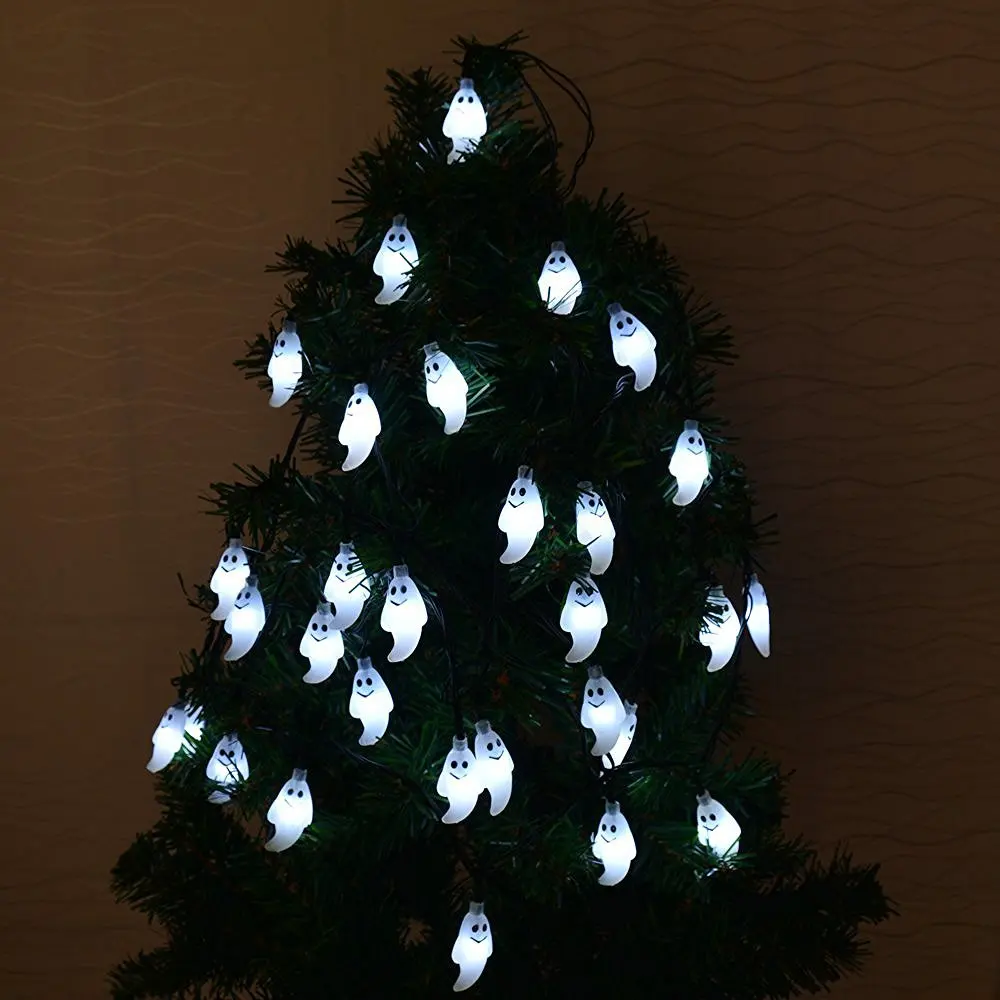 Украшение на Хэллоуин дома двор Бар Декор призрак дух Солнечная гирлянда 6 м в