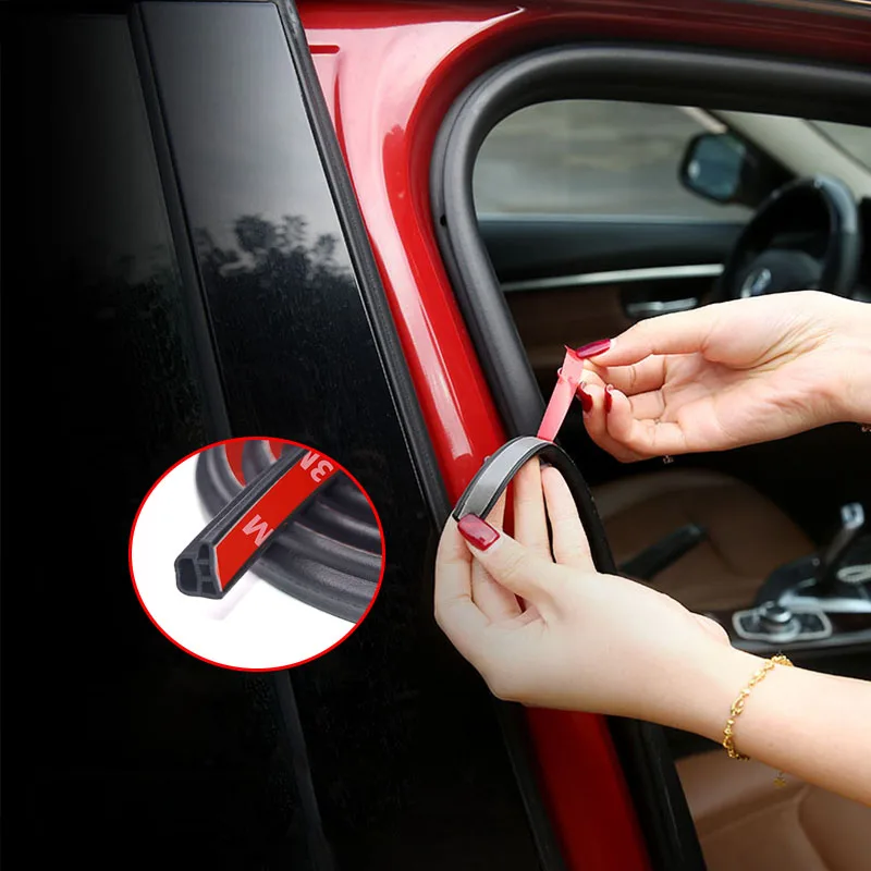 

L-type Double Layer Sealing Adhesive Stickers Car Door Rubber Seal Strip Noise Insulation Weatherstrip Auto Interior автотовары