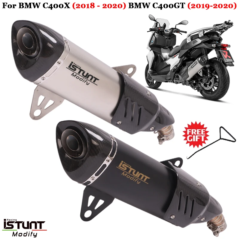 

Для BMW C400X 2018 - 2020 C400GT 2019 2020 модифицированный глушитель выхлопной трубы мотоцикла 51 мм Средний звеньевой глушитель съемный глушитель дБ