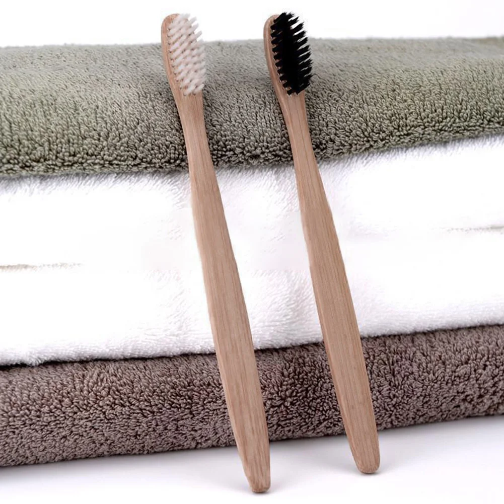 Горячая двойная ультра мягкая зубная щетка бамбуковый уголь Зубная для ухода
