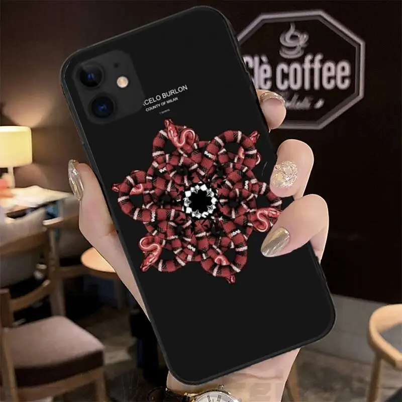 Роскошный брендовый чехол Marceloes Burlon Fundas Coque для IPhone 11 Case 12 Mini XS Max XR 7 8 6s Plus