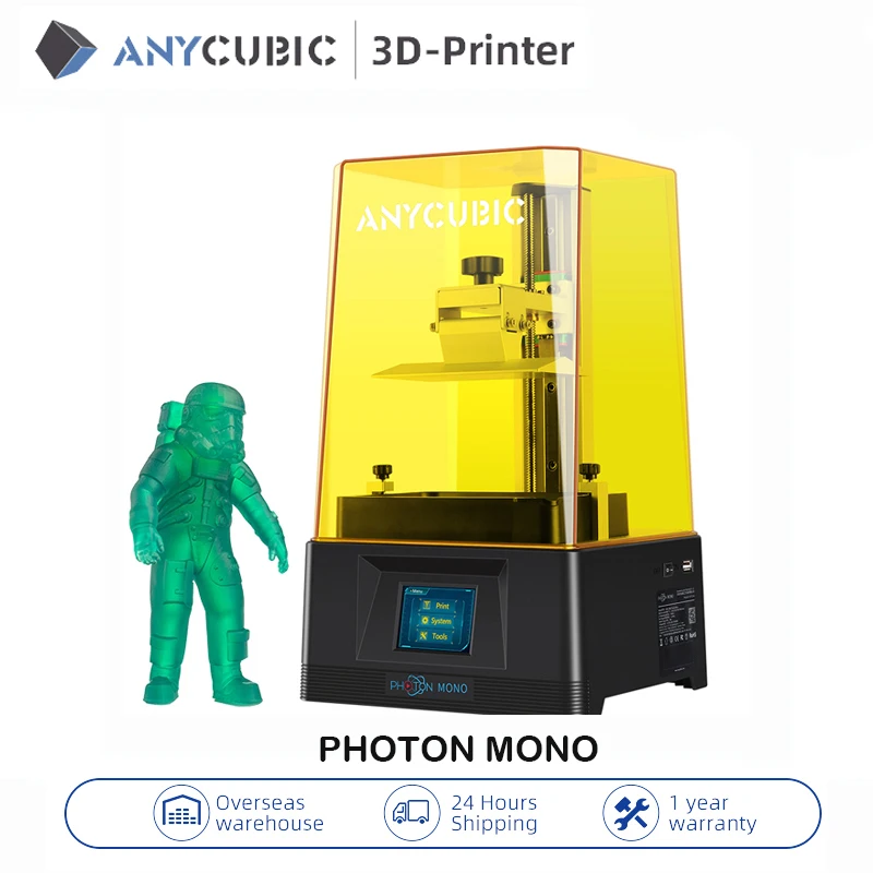3d принтер в наличии ANYCUBIC Photon Mono SLA 2K черный белый экран УФ светильник настольный