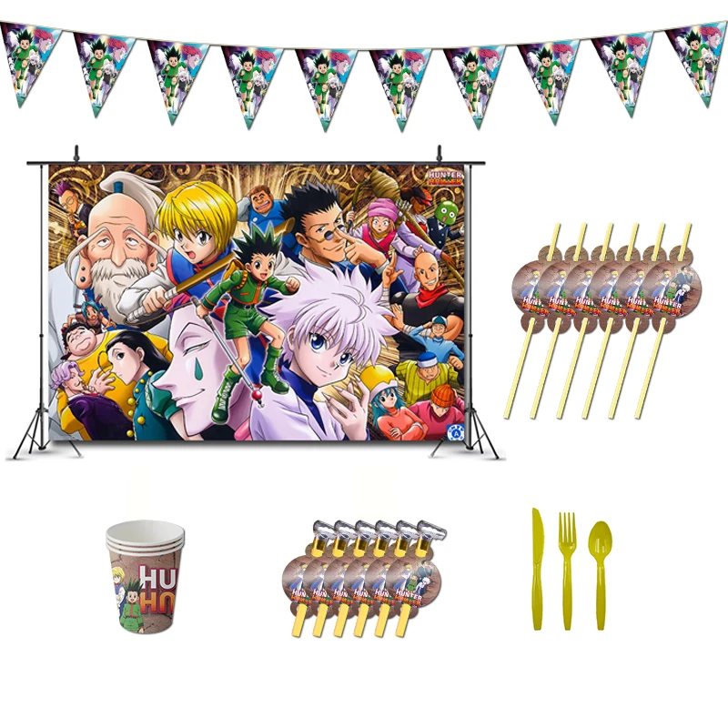 Hunter X вечерние чные украшения сувениры в стиле аниме поставки баннеров чашек