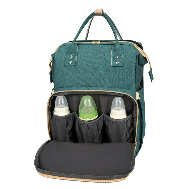 

Baby Nappy Changing Bag Portable Folding Crib Diaper Backpack Stroller Straps