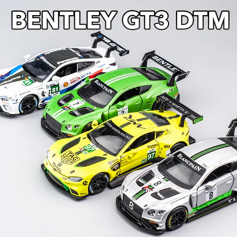 Модель мини автомобиля Bentley GT3 1:32 из сплава металлическая игрушка Литые и