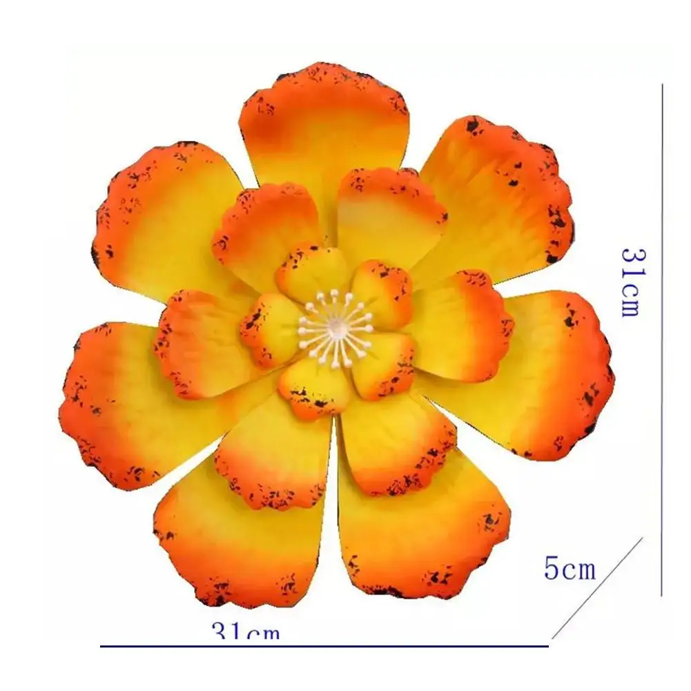 

Handmade Metal Flower Wall Decoration Art Inspirational Hanging Decoration For Indoor Outdoor Home Bedroom Office Garden