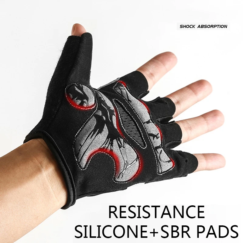 Дышащие велосипедные перчатки для мужчин и женщин полупальцевые спортзала