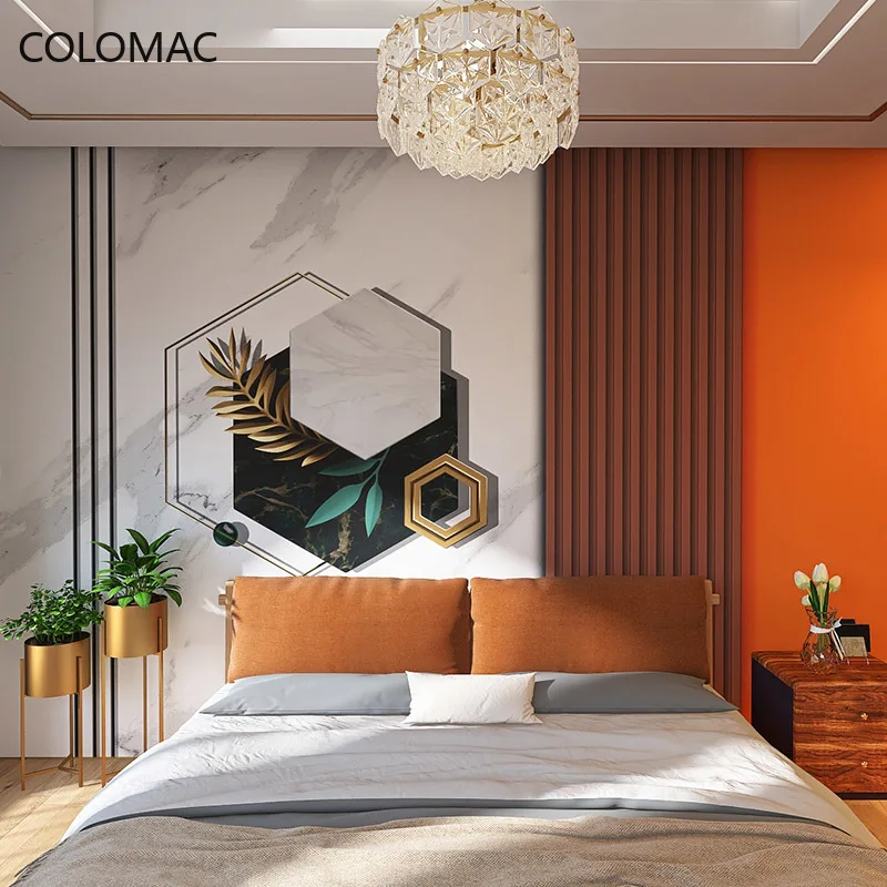 

Colomac Custom Light Luxury 3D Metal Wallpaper Bedroom Background Wall Covering Clothing Store Live Studio Mural Dropship