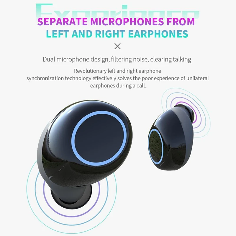2 в 1 Смарт-браслет с наушниками Tws Bluetooth 5 0 наушники Портативный Браслет