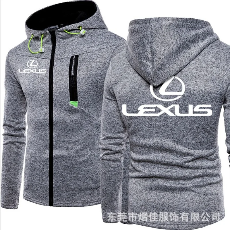 

2021 Fashion Men Winter Autumn Mens Motorcycle LEXUS Hoodies Cotton Casual Zip Male Hooded Coats