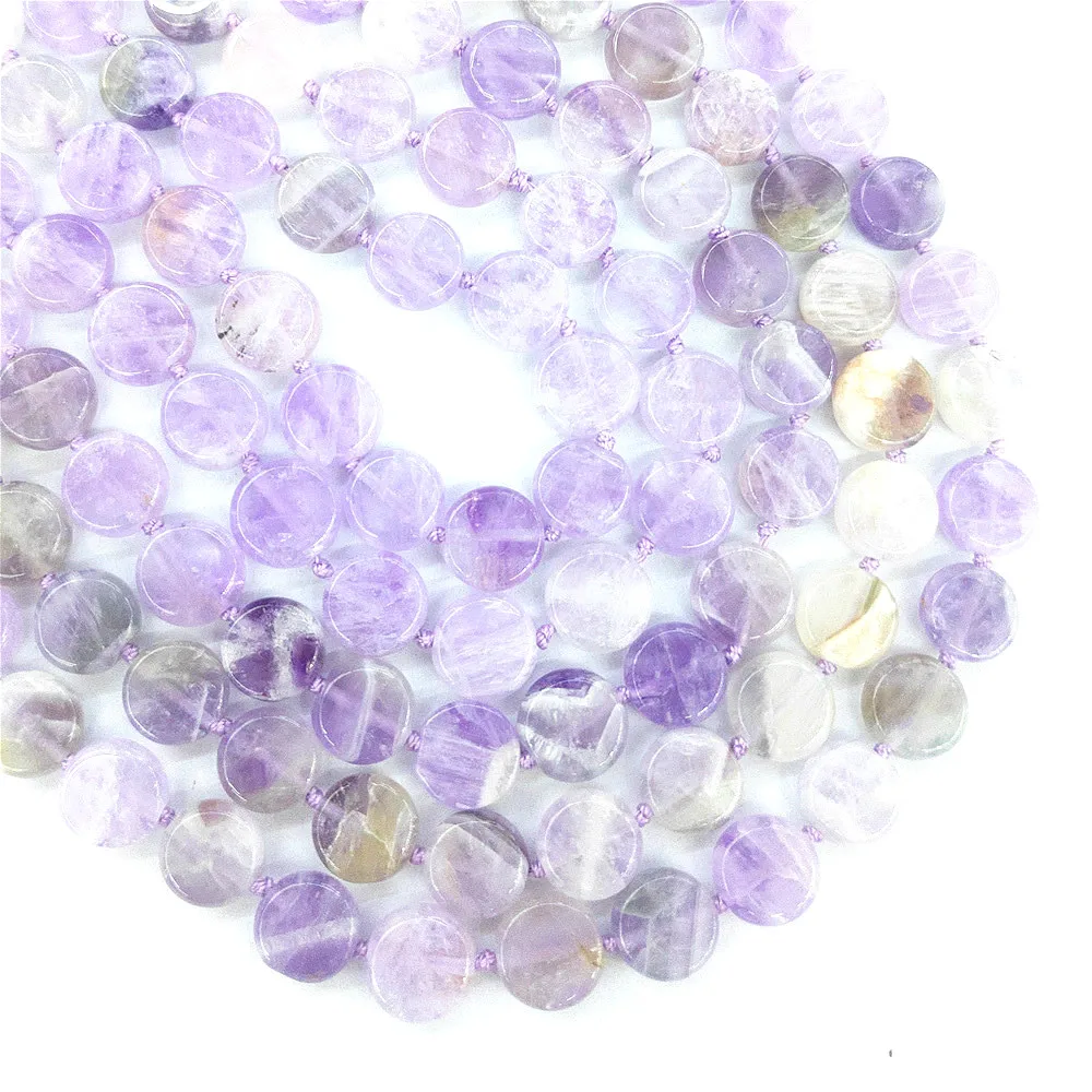 

Круглые Аметистовые бусины из натурального камня 5*12 мм, круглые Агатовые Бусины в форме торта, используемые для изготовления браслетов и ож...