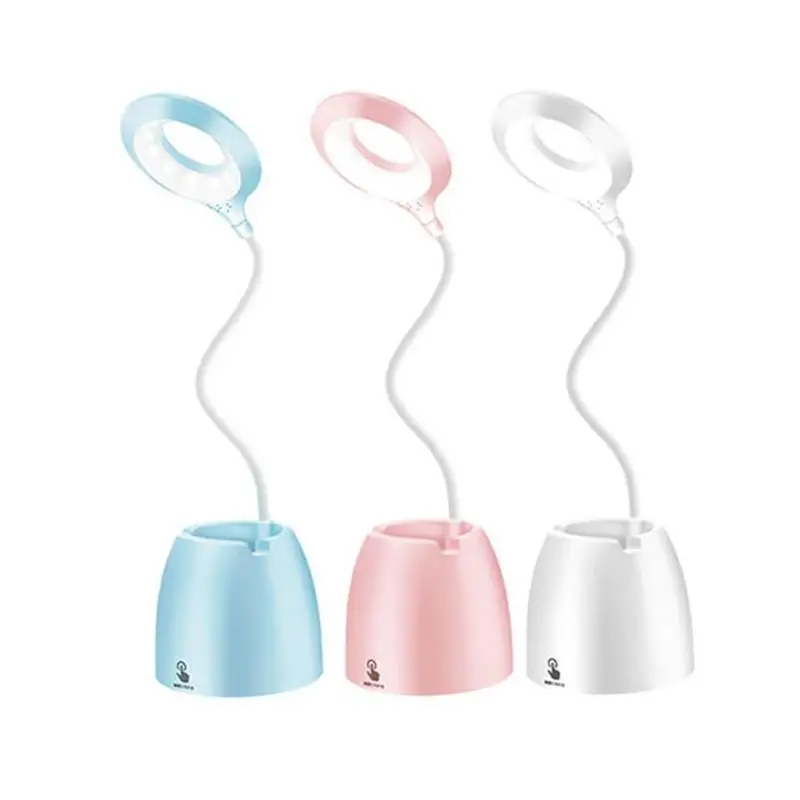 

Cable LED Table Lamps USB Desk Night Light Eye Protection Book Learning Holder Pen Reading Lights with V6R0