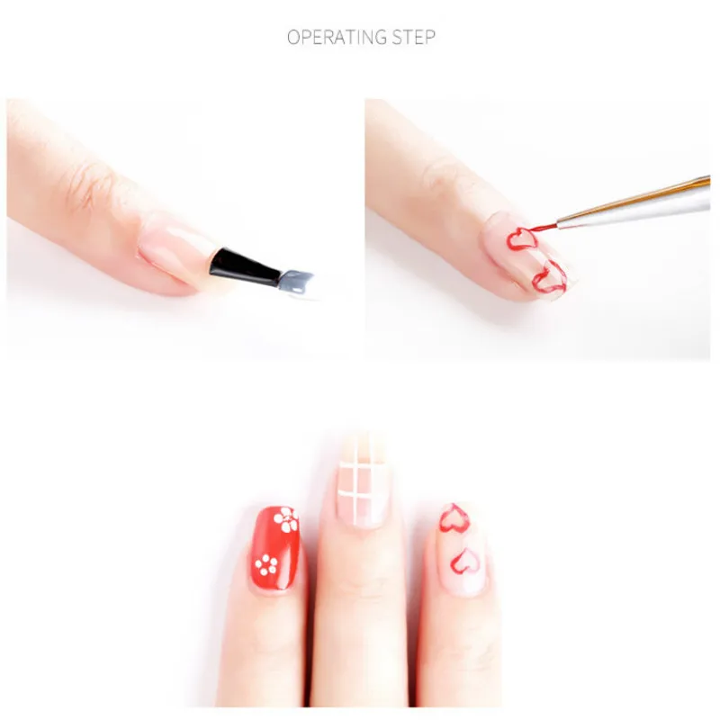 1 шт нейл арта акриловую пудру с украшением в виде кристаллов ручка кисточки УФ