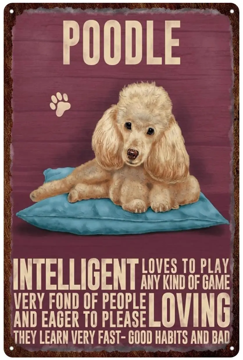 

Animal Vintage Metal Poster Home Decor Retro Tin Sign for Bar Club Pet Shop Decorative 20x30cm A