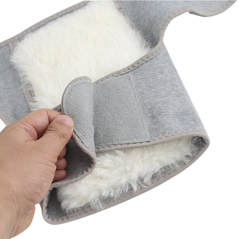 Зимний шерстяной наколенник для мужчин и женщин сохраняющий тепло флисовый