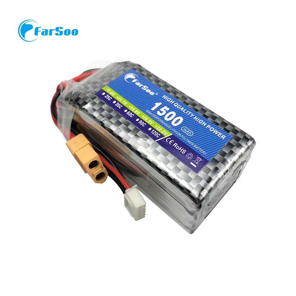 6S 22 2 V 1500mAh 35C RC самолет LiPo батарея высокая скорость для вертолет автомобиль Лодка
