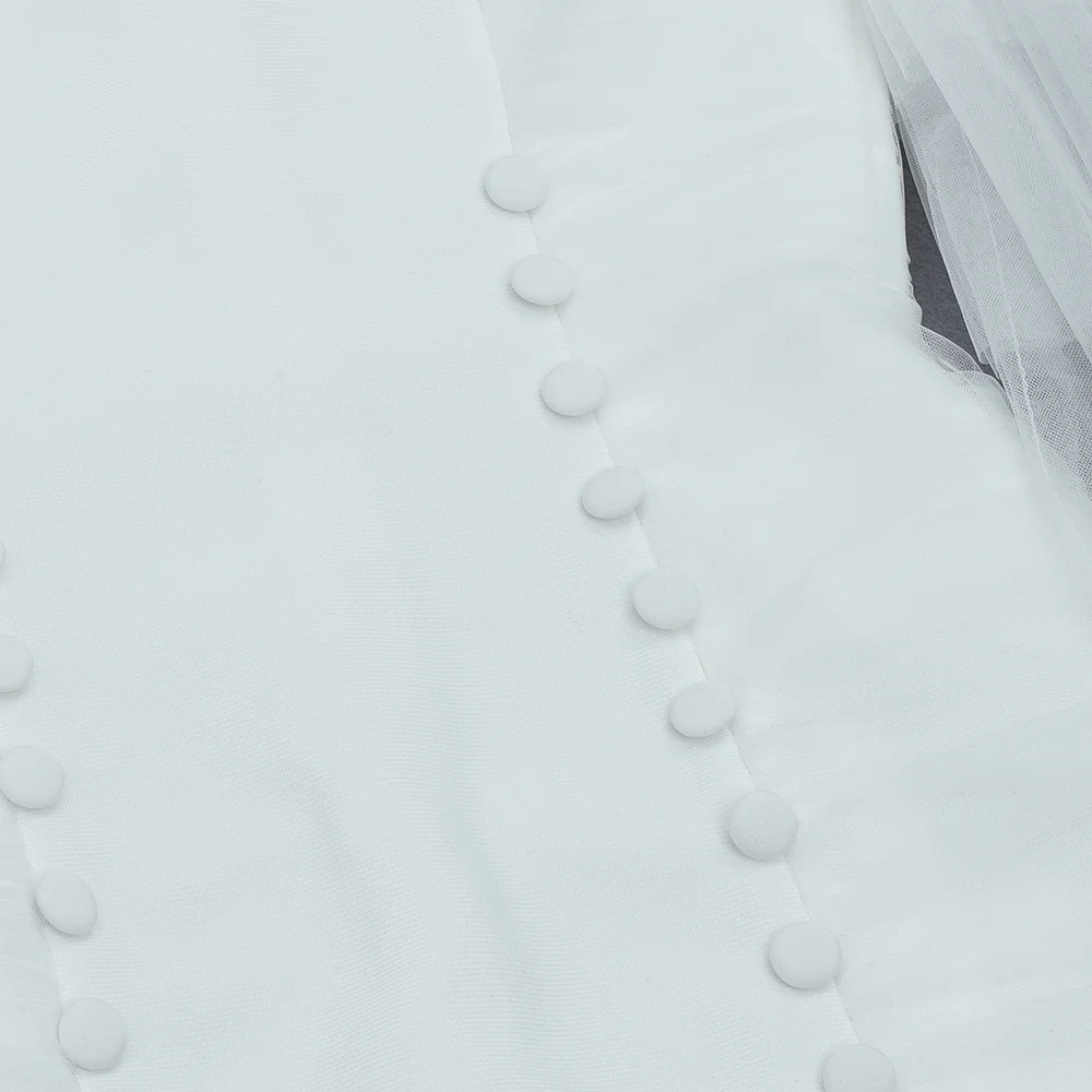 Женское облегающее платье с открытыми плечами белое Сетчатое вечернее лето 2020 |