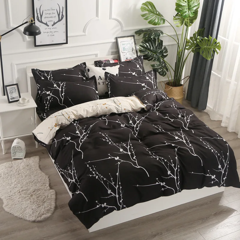 Пододеяльник простыня и наволочка комплект постельного белья из 4 предметов 1 2 м 5