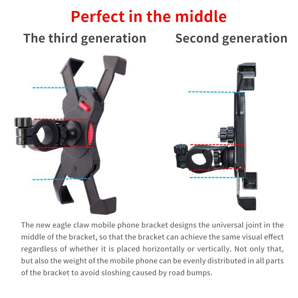 universal bike mobile phone mount holder motorcycle handlebar support rack 360 degree rotation biycle phone holder bike parts free global shipping