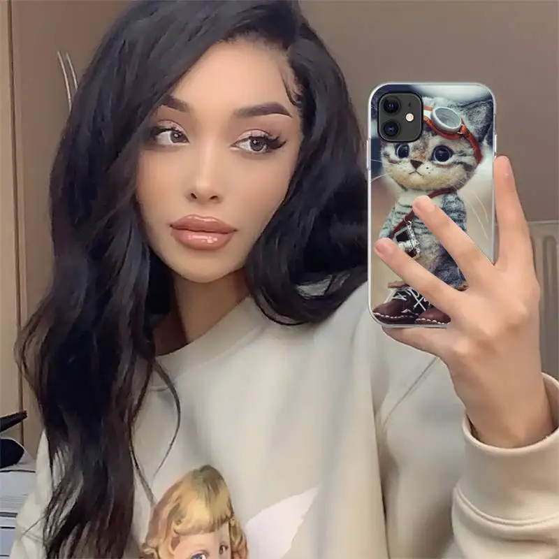 

Cute cat animal Cartoon pets Phone Case For iphone 12 mini 5 5s 5c se 6 6s 7 8 plus x xs xr 11 pro max