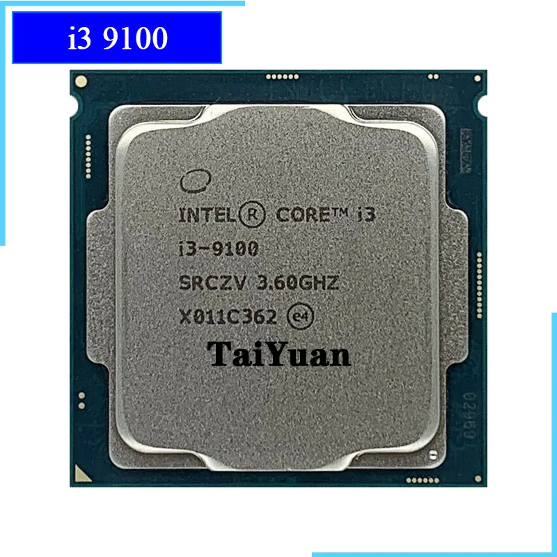 Процессор Intel Core i3-9100 i3 9100 3 6 ГГц четырехъядерный четырехпоточный процессор 65 Вт